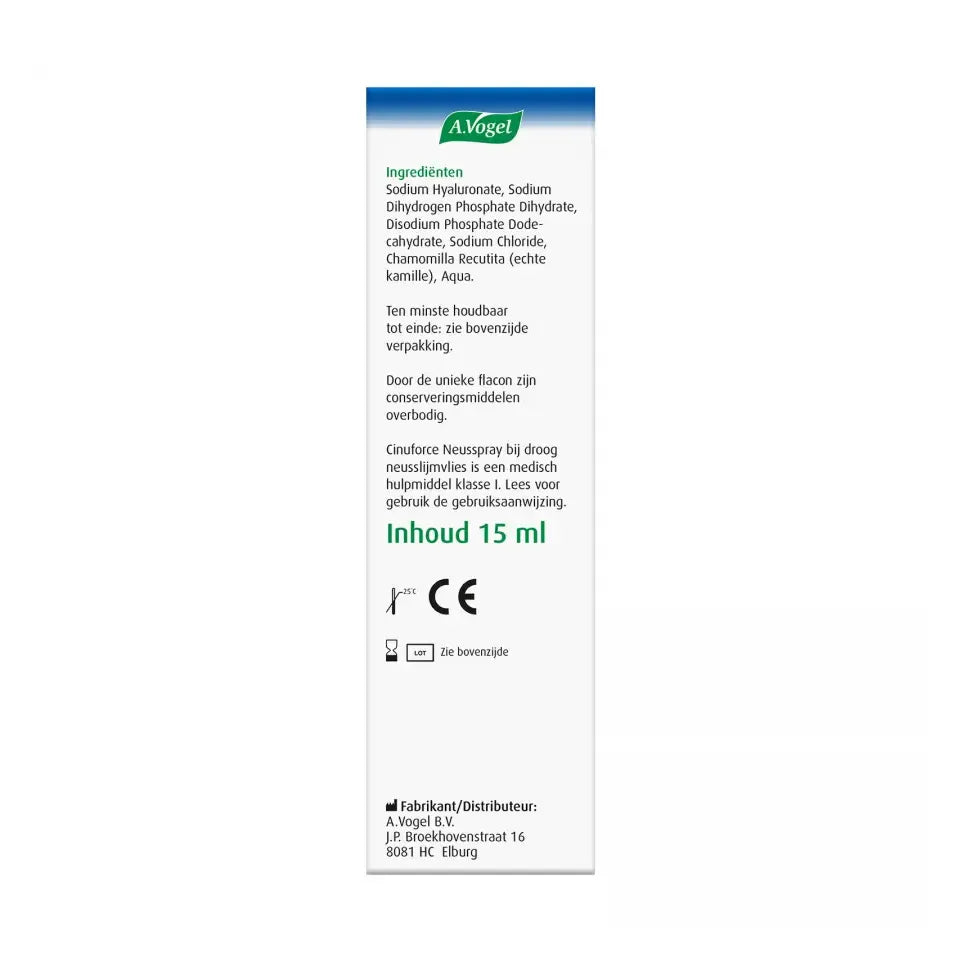 A.Vogel Cinuforce neusspray droge neusslijmvlies 15 ml
