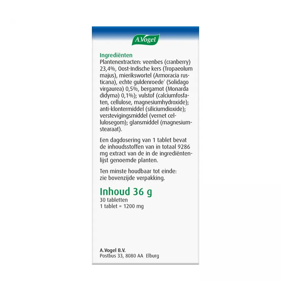 A.Vogel Cranberry monarda 30 tabletten