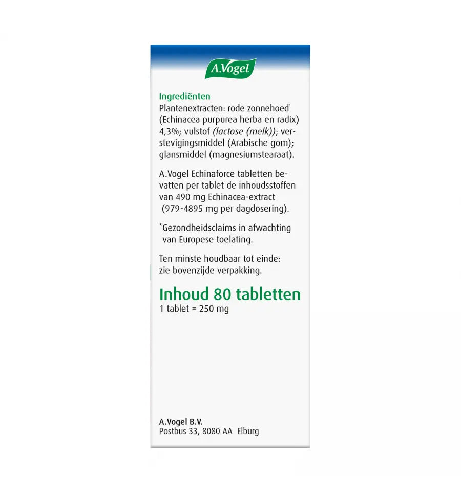 A.Vogel Echinaforce 80 tabletten (afbeelding 5)