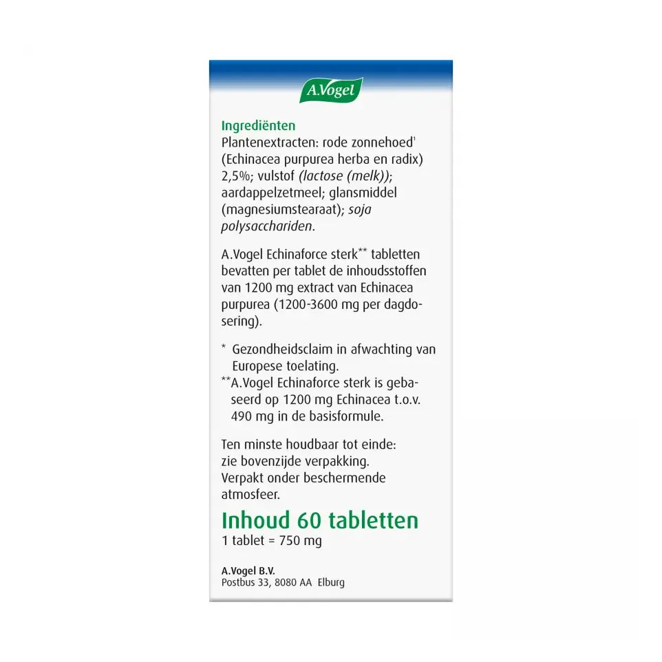 A.Vogel Echinaforce sterk 60 tabletten