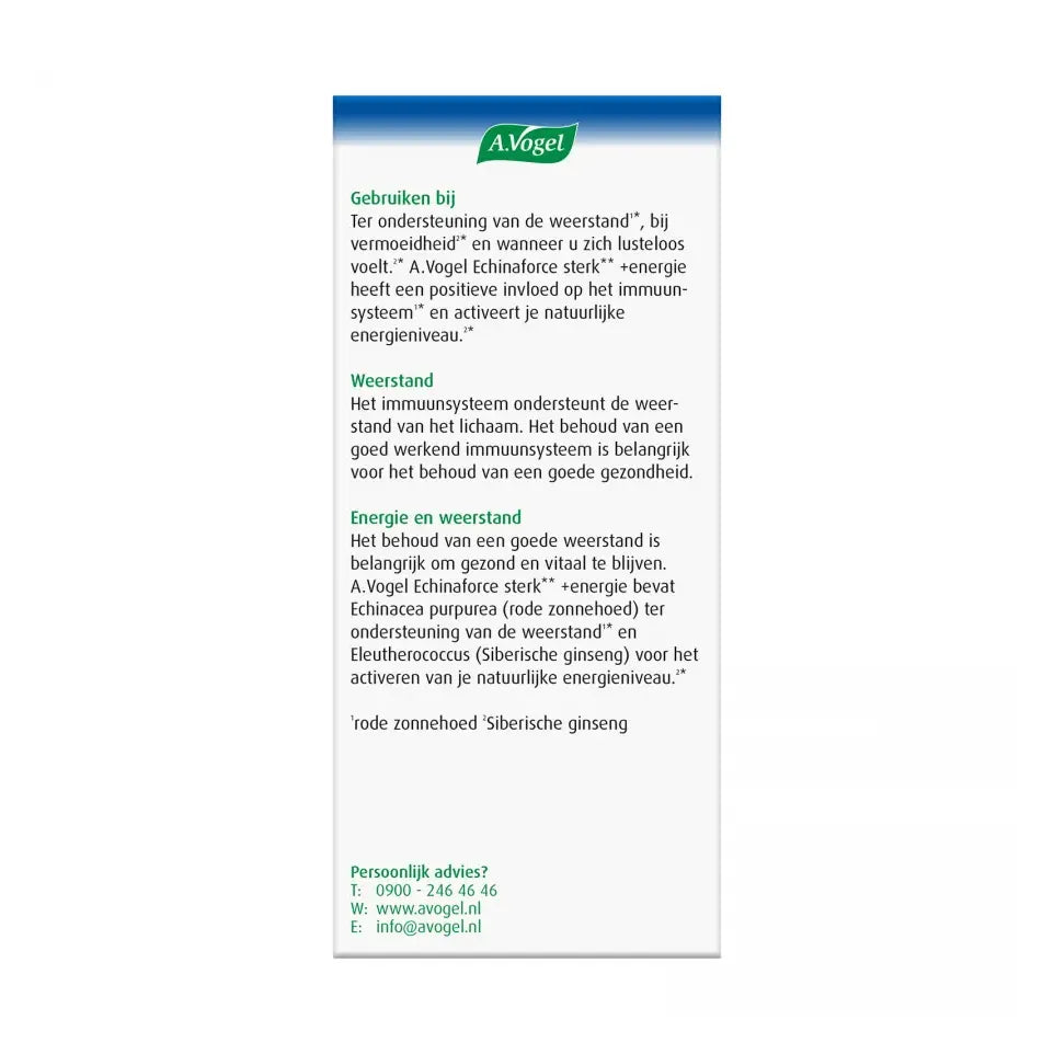 A.Vogel Echinaforce tablet sterk & energie 30 tabletten