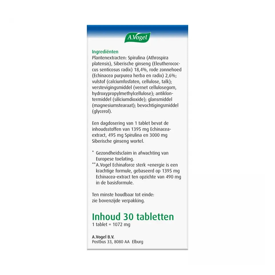 A.Vogel Echinaforce tablet sterk & energie 30 tabletten