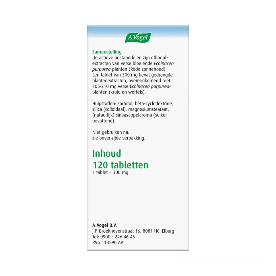 A.Vogel Echinaforce junior griep 120 tabletten