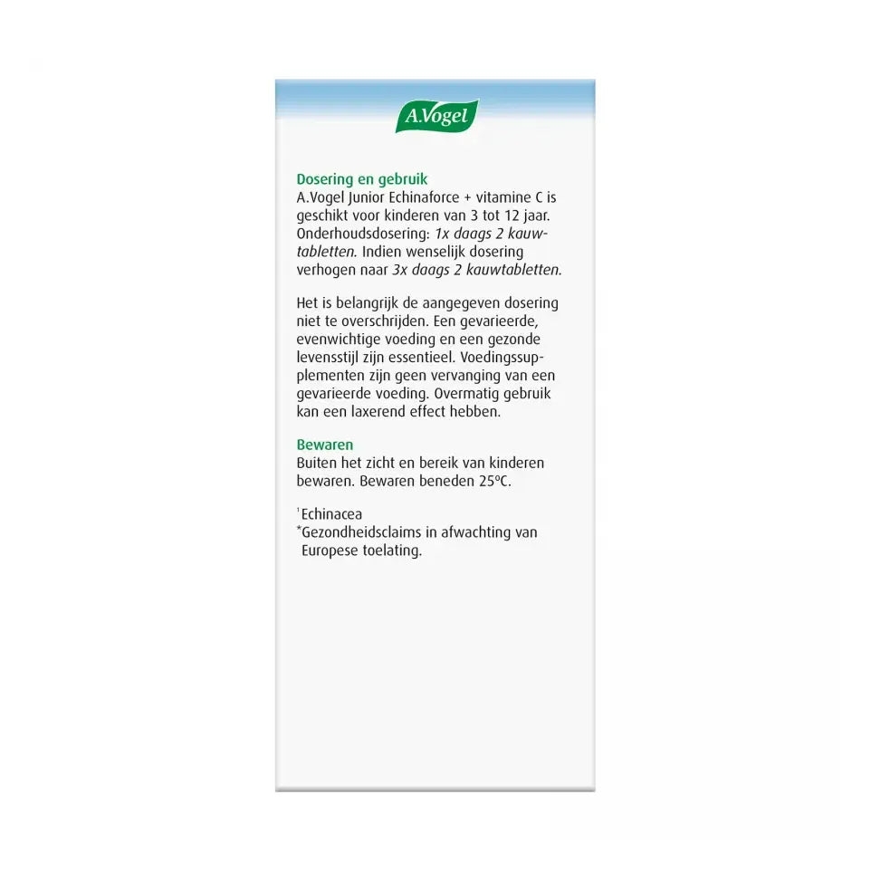 A.Vogel Echinaforce junior & vitamine c 80 kauwtabletten