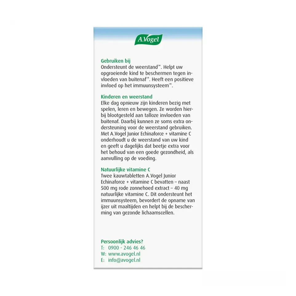 A.Vogel Echinaforce junior & vitamine c 80 kauwtabletten