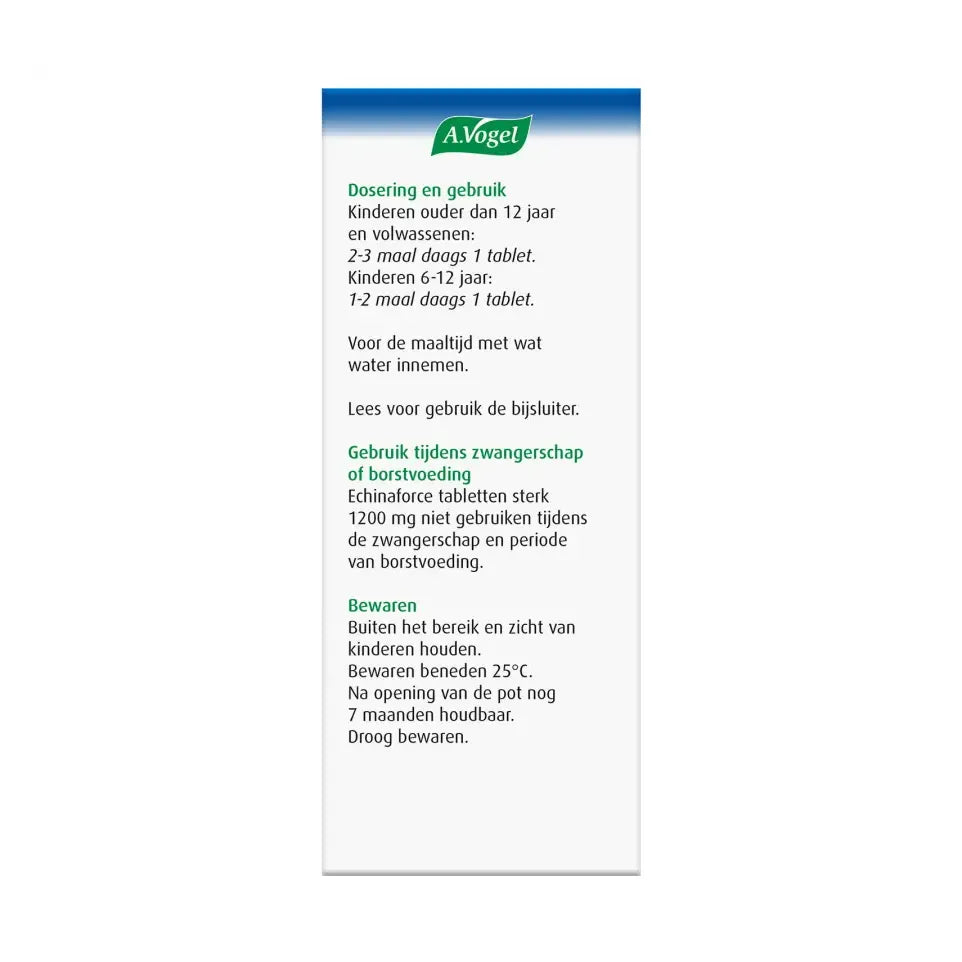 A.Vogel Echinaforce sterk 1200 mg 30 tabletten