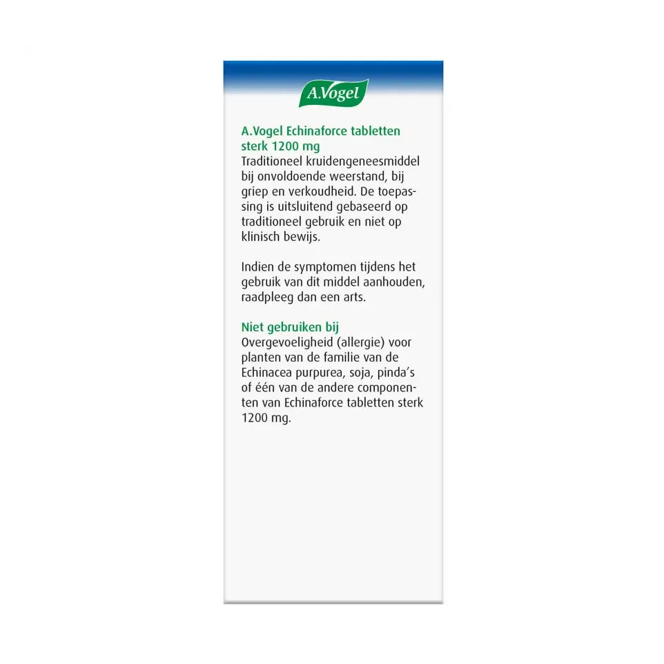 A.Vogel Echinaforce sterk 1200 mg 30 tabletten