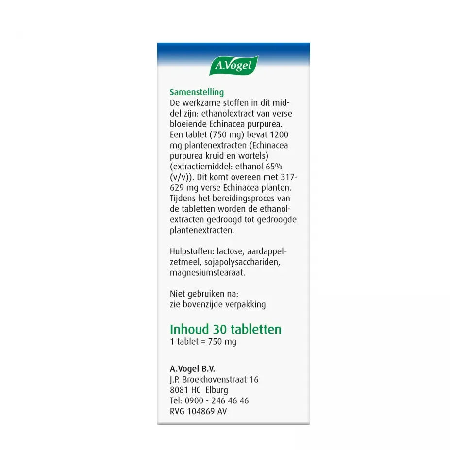 A.Vogel Echinaforce sterk 1200 mg 30 tabletten