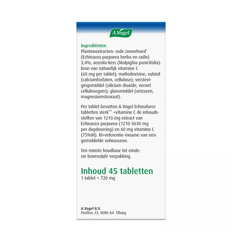 A.Vogel Echinaforce kauwtablet sterk + vitamine C 45 tabletten