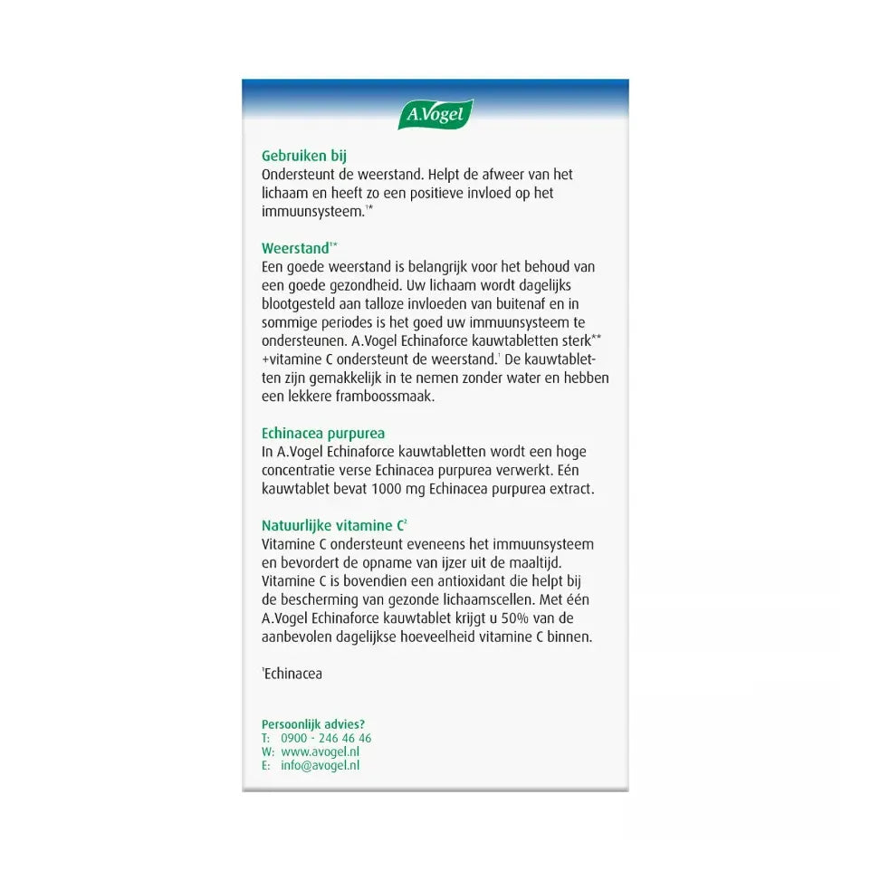 A.Vogel Echinaforce kauwtablet sterk + vitamine C 60