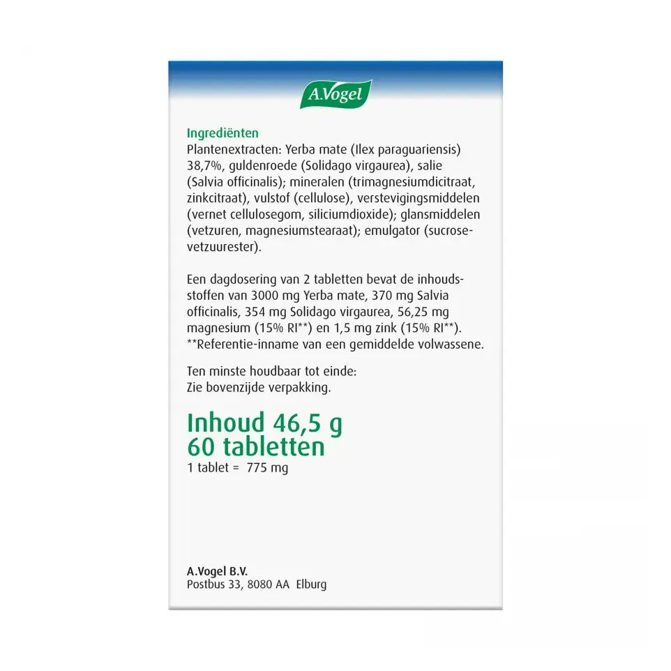 A.Vogel Famosan Overgang Gewichtsbeheersing 60 tabletten