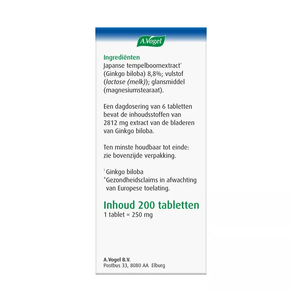A.Vogel Geriaforce doorbloeding 200 tabletten