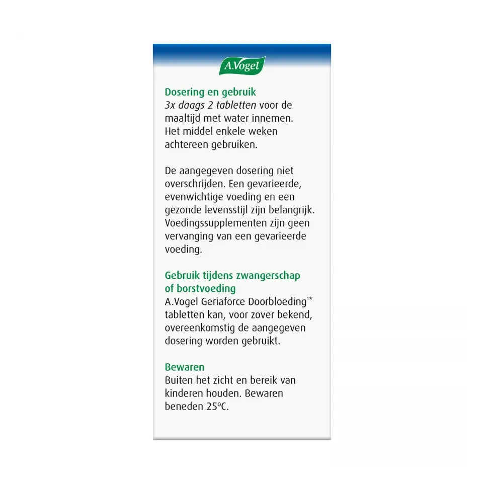 A.Vogel Geriaforce doorbloeding 200 tabletten