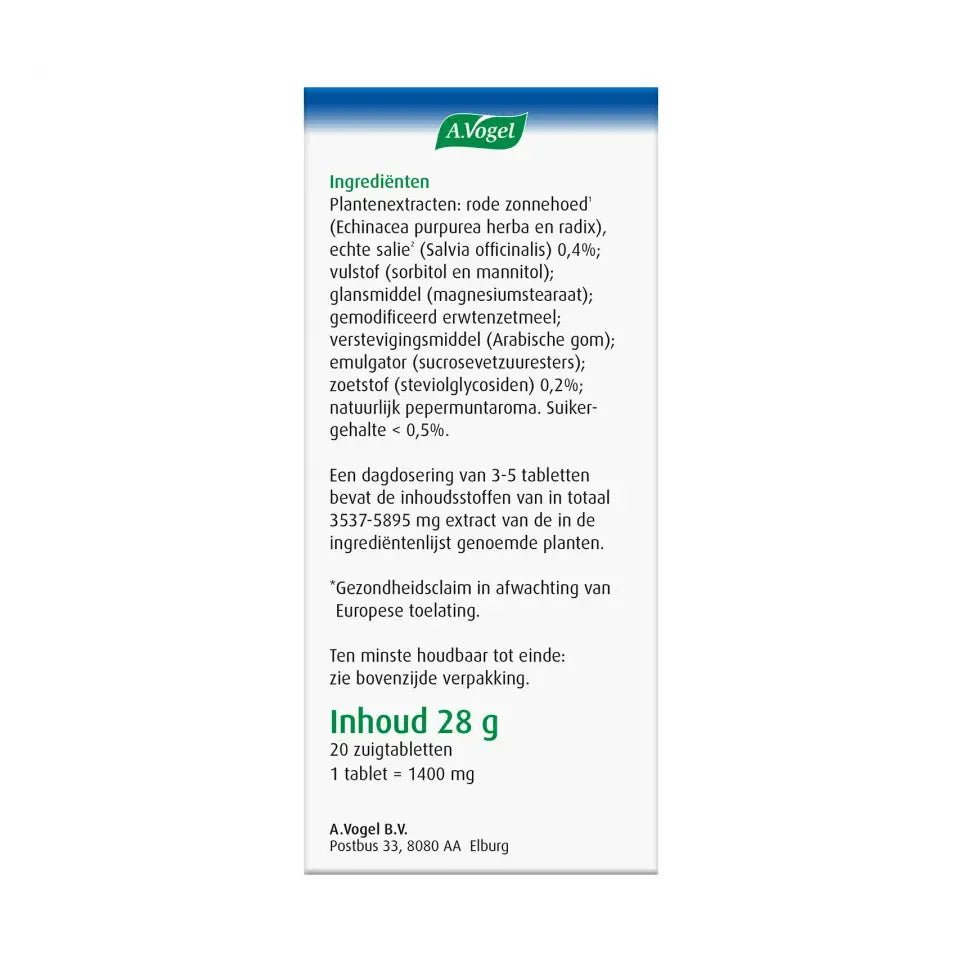 A.Vogel Keeltabletten 20 stuks