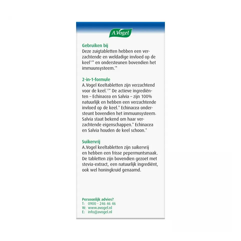 A.Vogel Keeltabletten 20 stuks