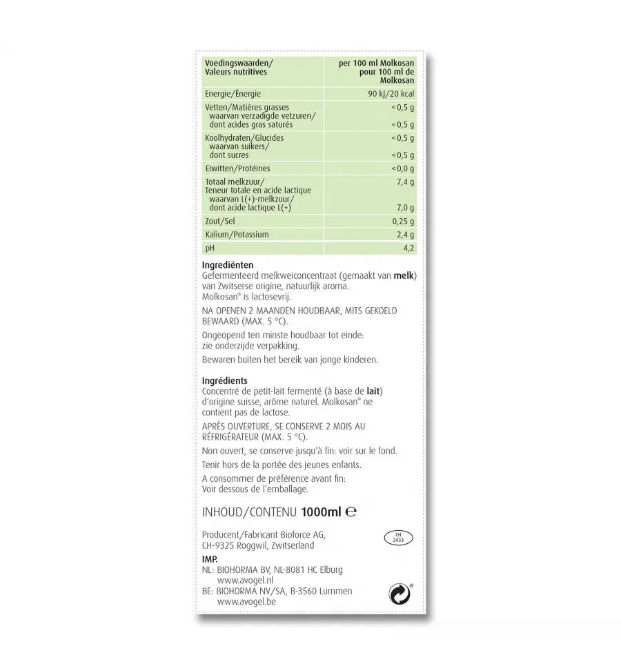A.Vogel Molkosan 1 liter (afbeelding 3)