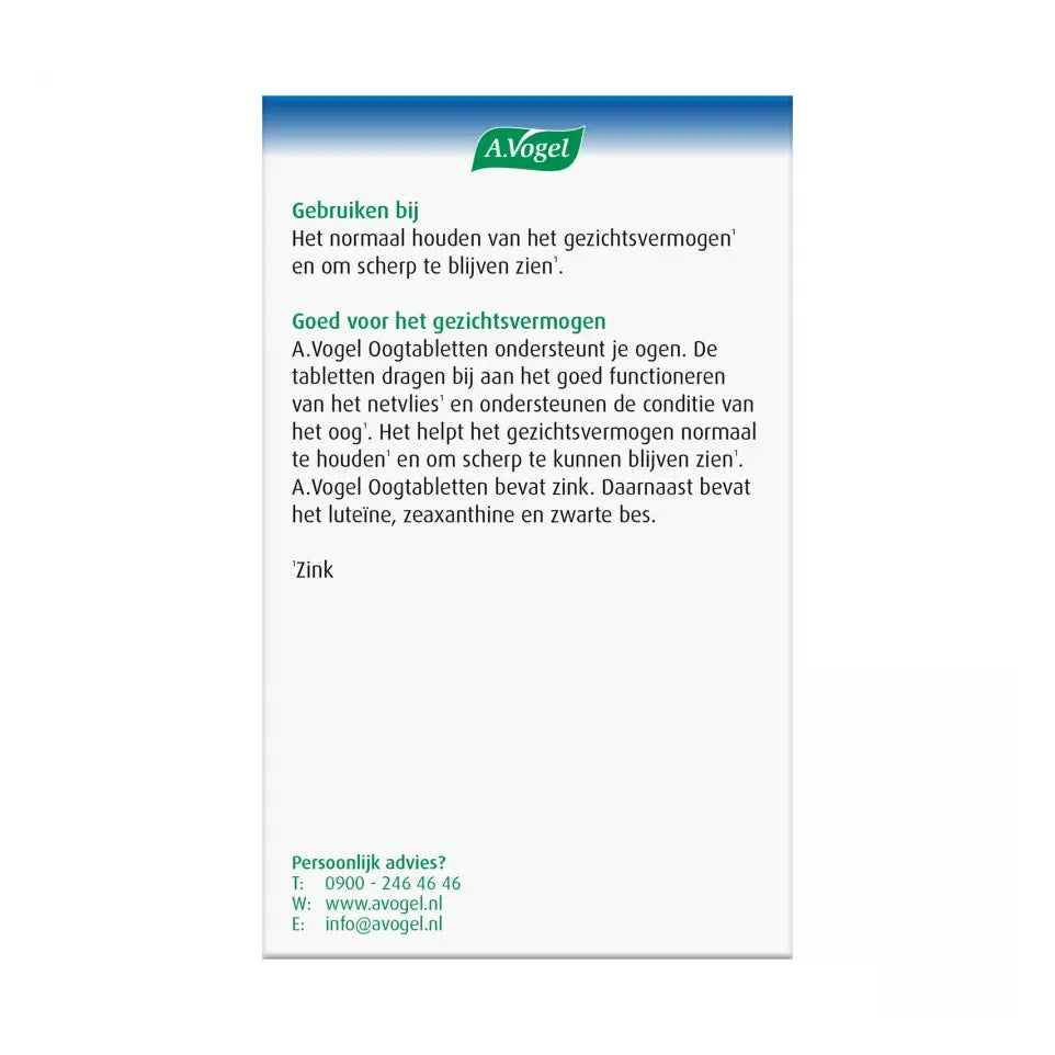 A.Vogel Oog 60 tabletten