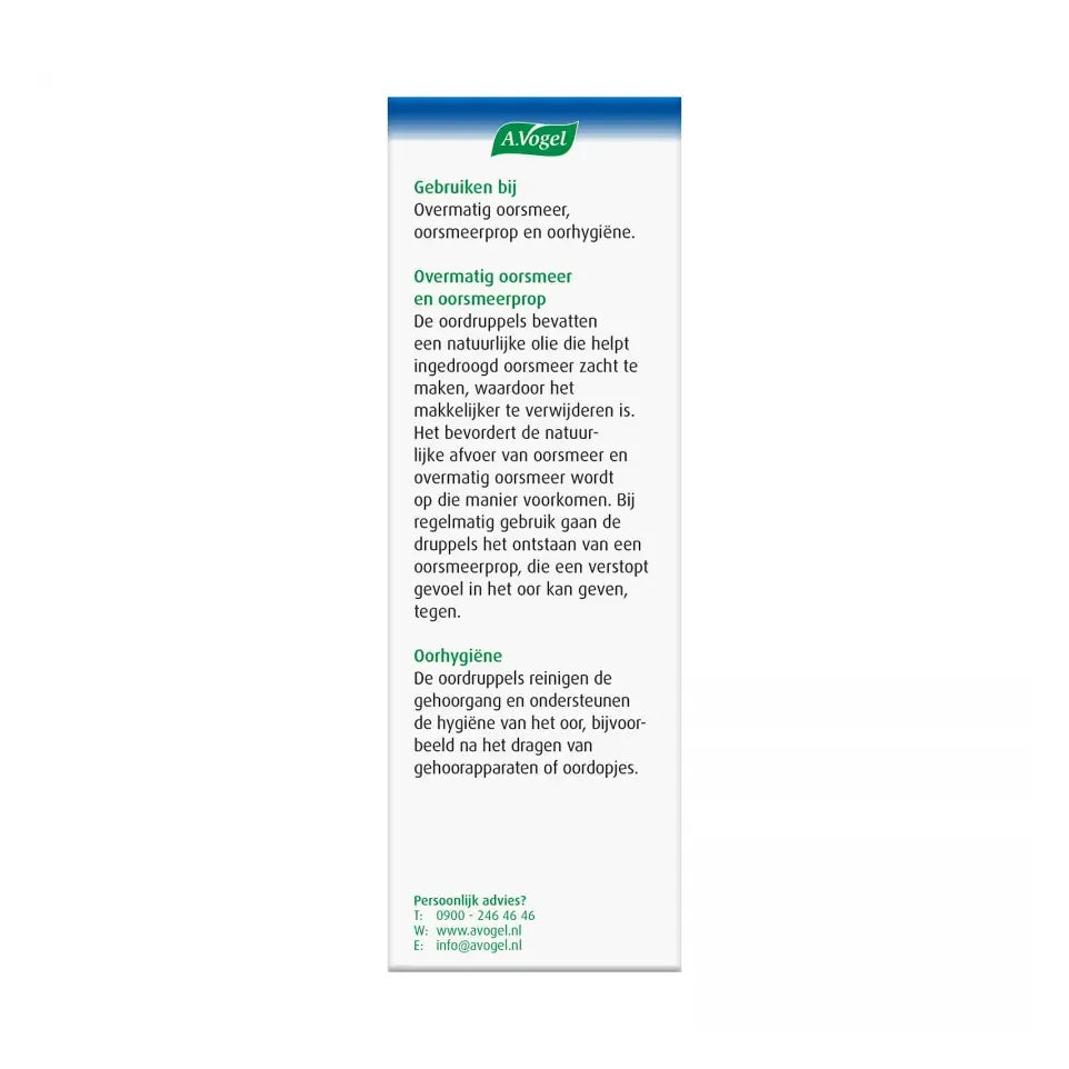 A.Vogel Oordruppels oorsmeer 20 ml