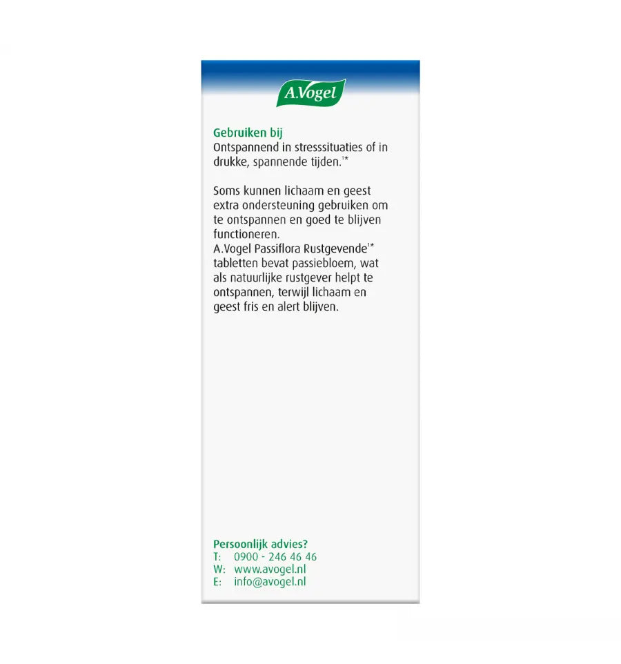 A.Vogel Passiflora rustgevende 80 tabletten (afbeelding 3)