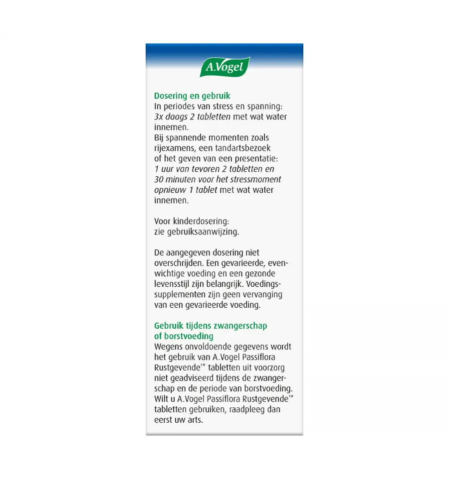 A.Vogel Passiflora rustgevende 80 tabletten (afbeelding 4)