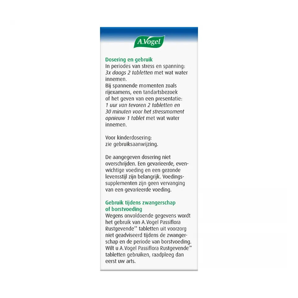A.Vogel Passiflora rustgevende 80 tabletten (afbeelding 4)