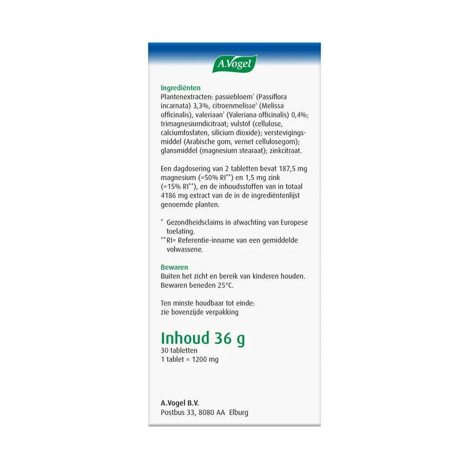 A.Vogel Passiflora rustgevende tabl. stemmingswisselingen 30