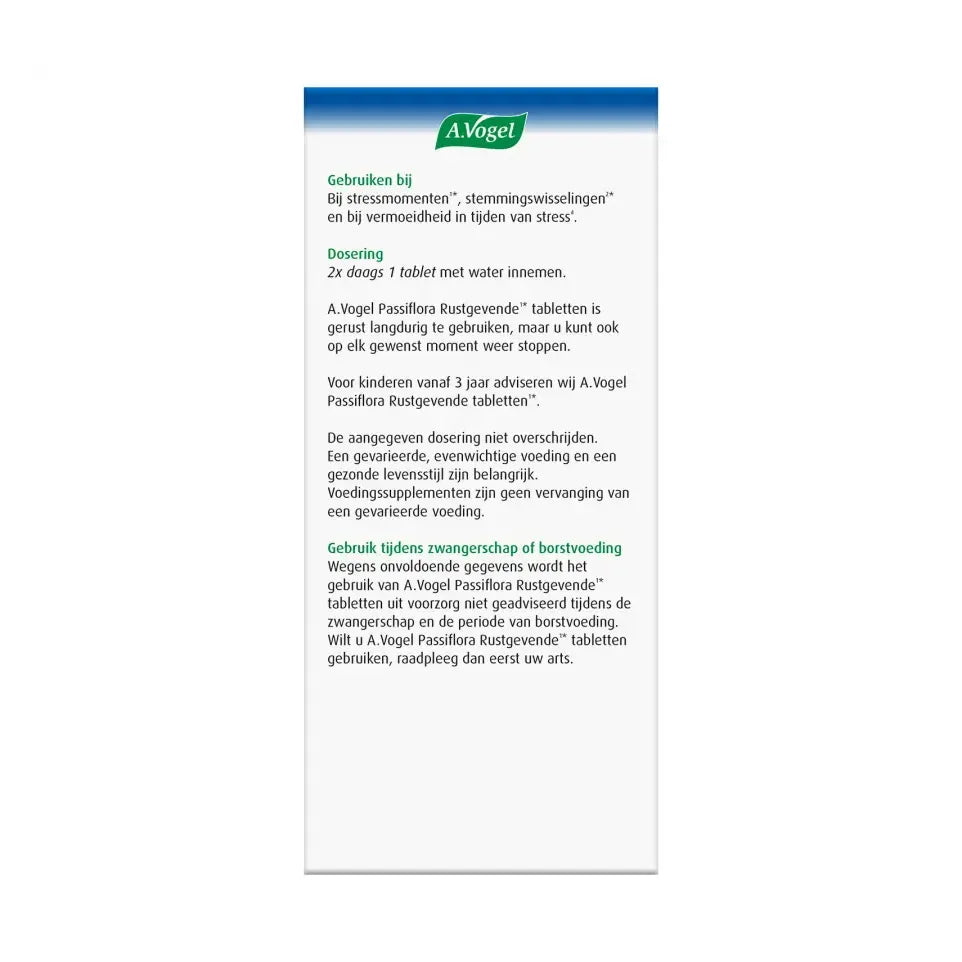 A.Vogel Passiflora rustgevende tabl. stemmingswisselingen 30