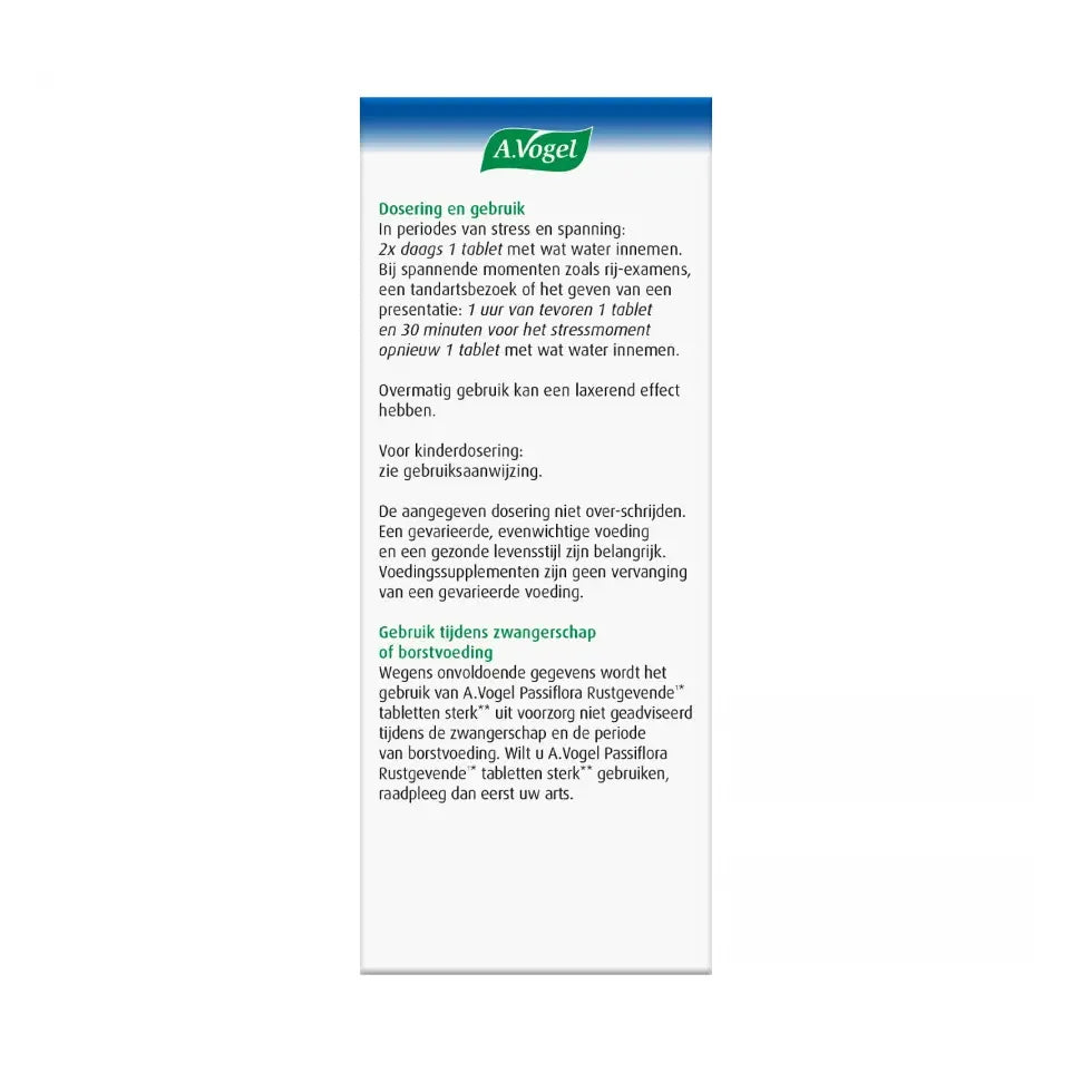 A.Vogel Passiflora rustgevende sterk 30 tabletten
