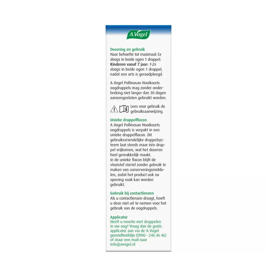 A.Vogel Pollinosan hooikoorts oogdruppels 10 ml