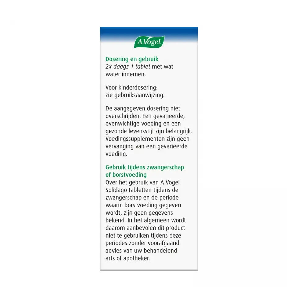 A.Vogel Solidago 60 tabletten
