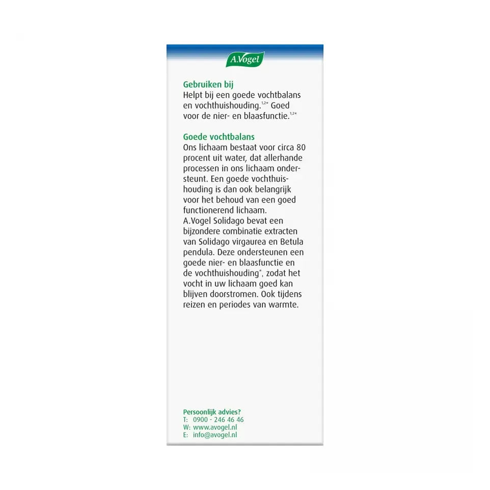 A.Vogel Solidago Vochthuishouding 100 ml