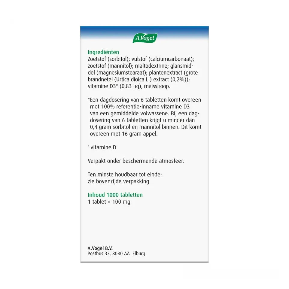 A.Vogel Urticalcin 1000 tabletten