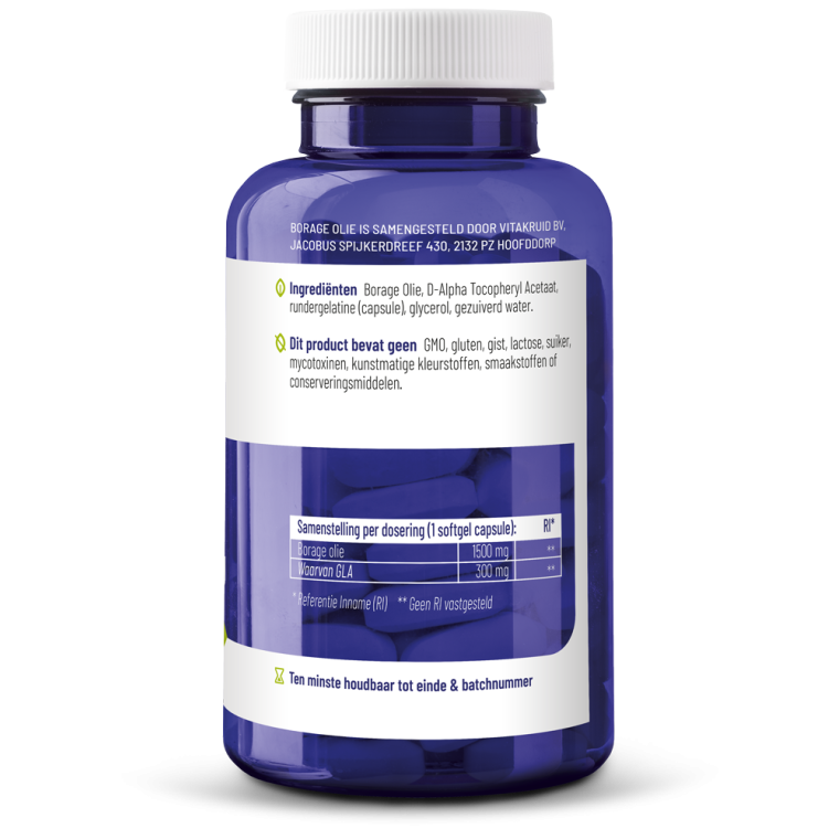 Vitakruid Borage Olie 60 softgels