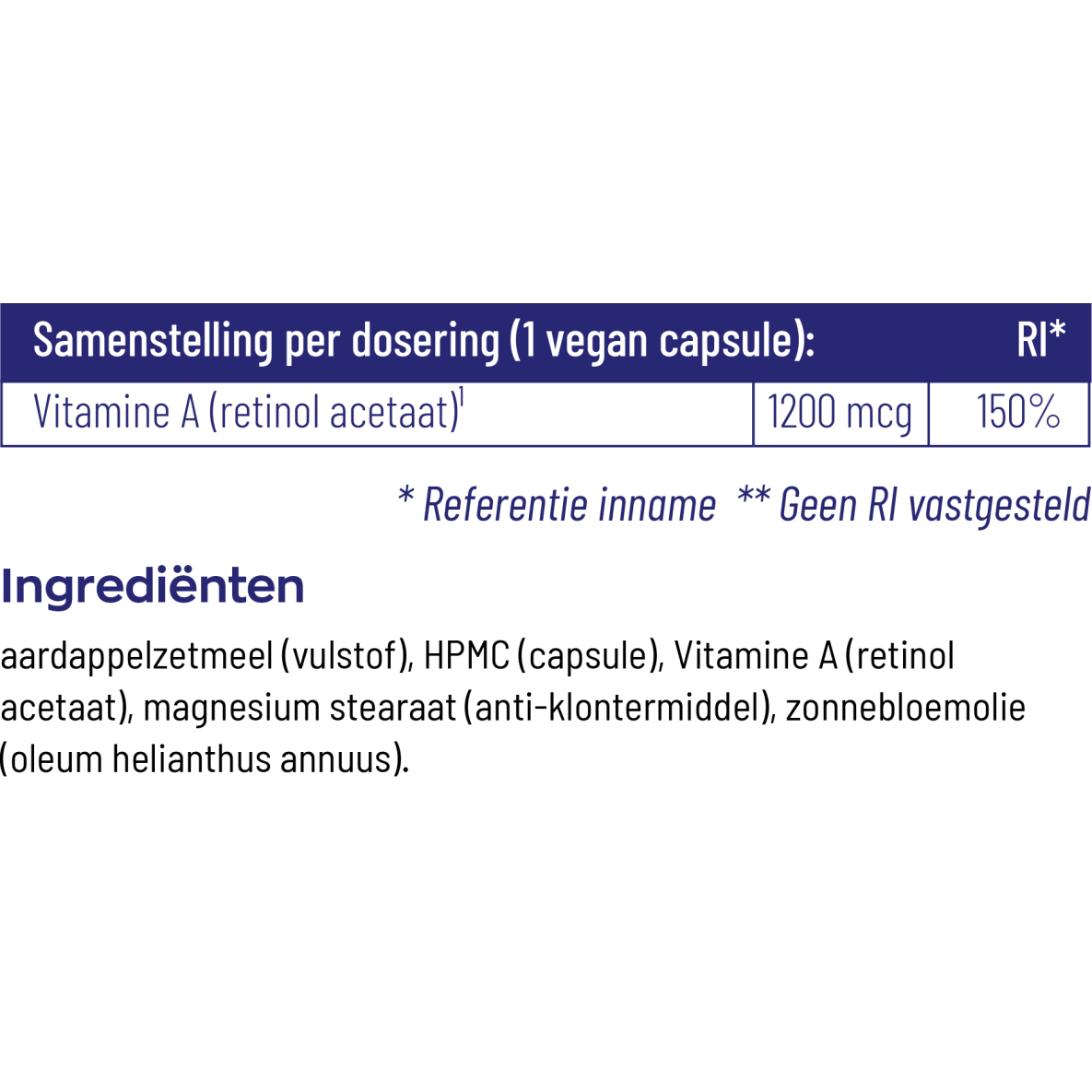 Vitakruid Vitamine A 4000 IE 100 vcaps