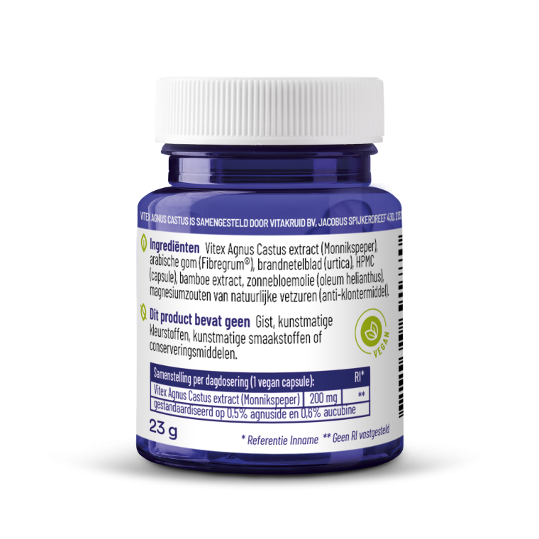 Vitakruid Monnikspeper 200 mg 60 vcaps