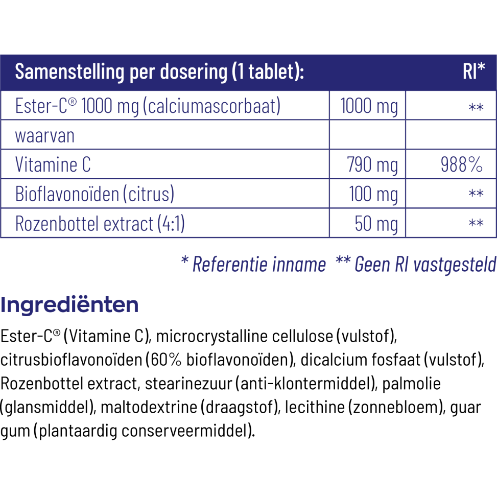 Vitakruid Ester C 1000 mg 90 tabletten