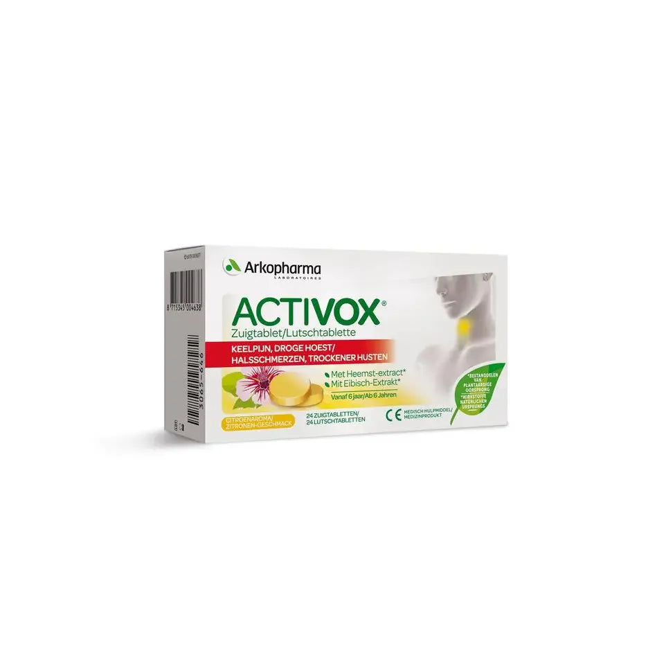 Activox Keelpijn droge hoest 24 zuigtabletten