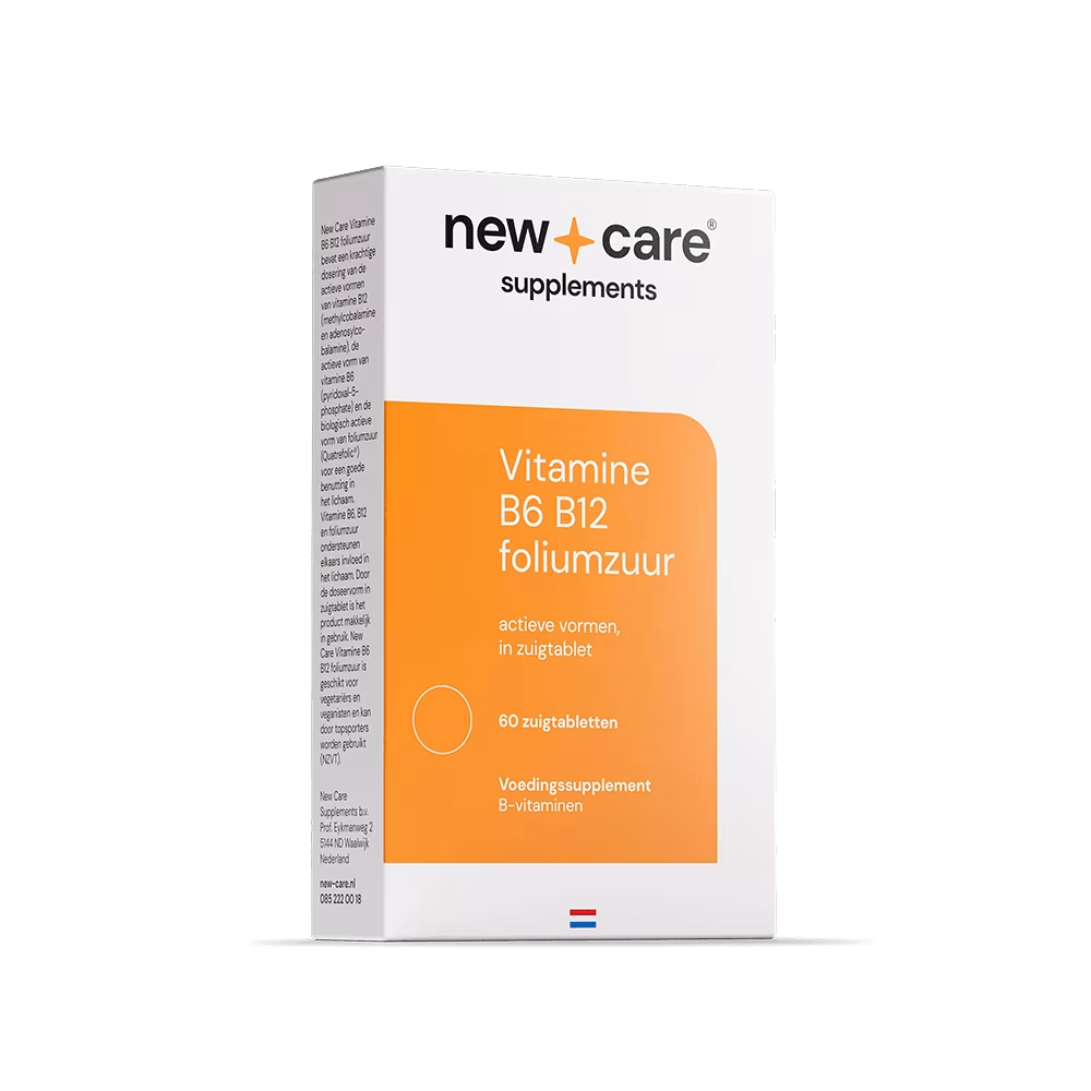 New Care B6 B12 Foliumzuur 60 zuigtabletten