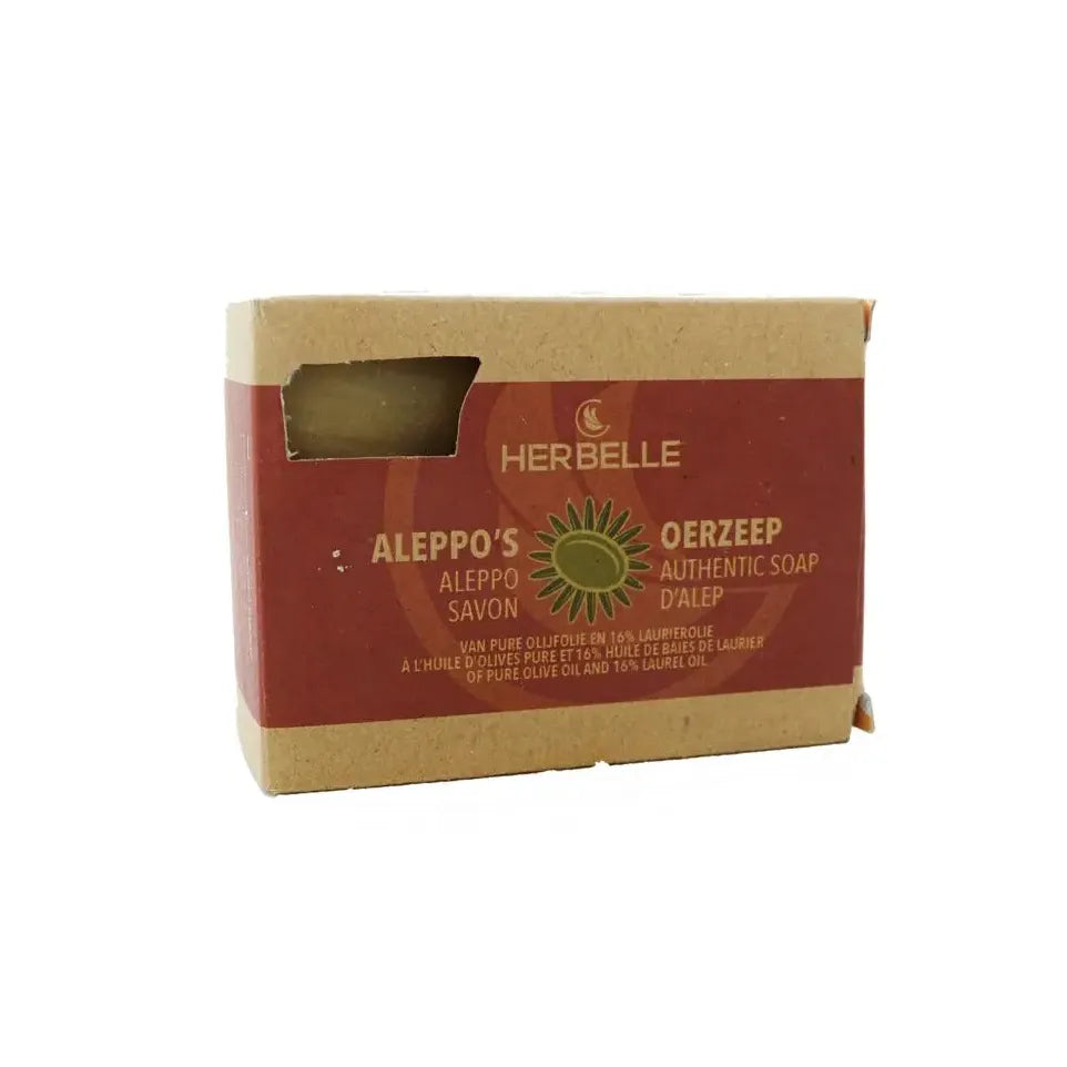 Herbelle Aleppo zeep olijf + 16% laurier 180 gram