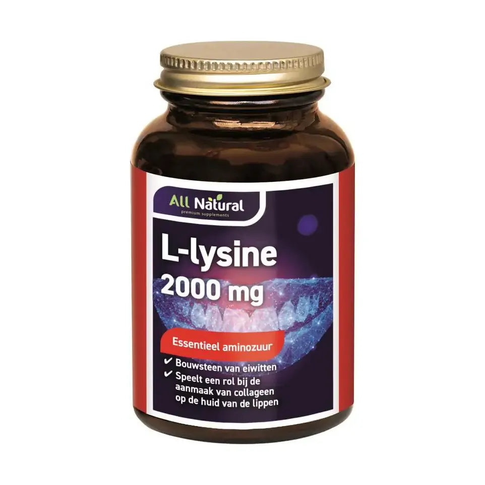 All Natural L lysine 1000 mg 100 tabletten