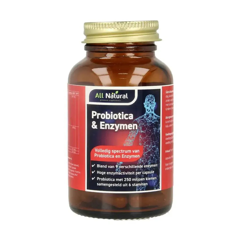All Natural spijsvertering enzy lact gl in 60 vcaps