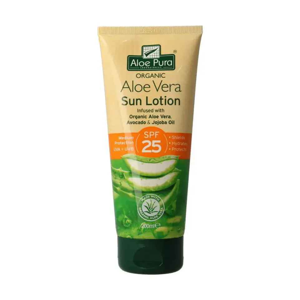 Optima Aloe pura organic aloe vera zonnelotion SPF25 200 ml