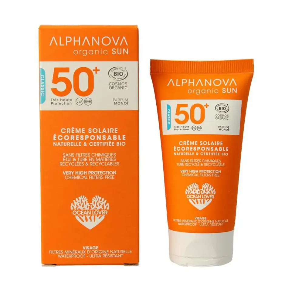 Alphanova sunscreen face spf50+ biologisch 50 gram