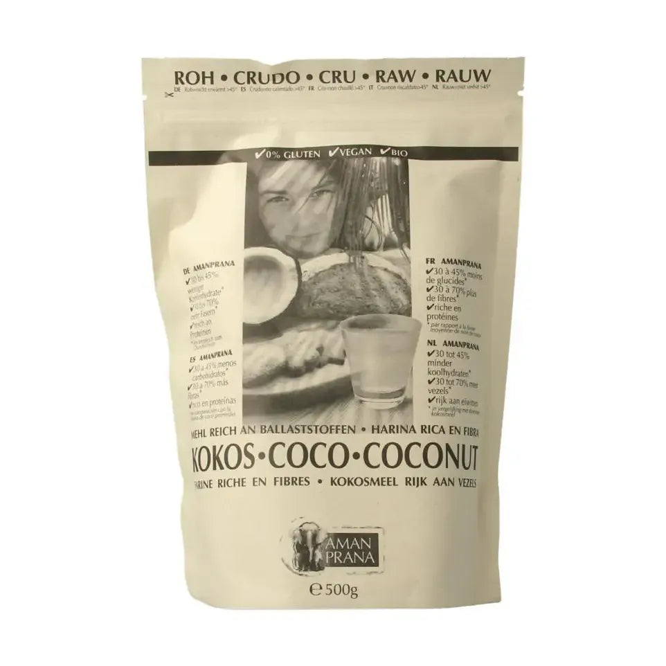 Amanprana Kokosvezel/meel biologisch 500 gram