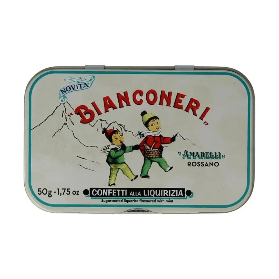 Amarelli Laurierdrop blikje pepermunt wit 50 gram