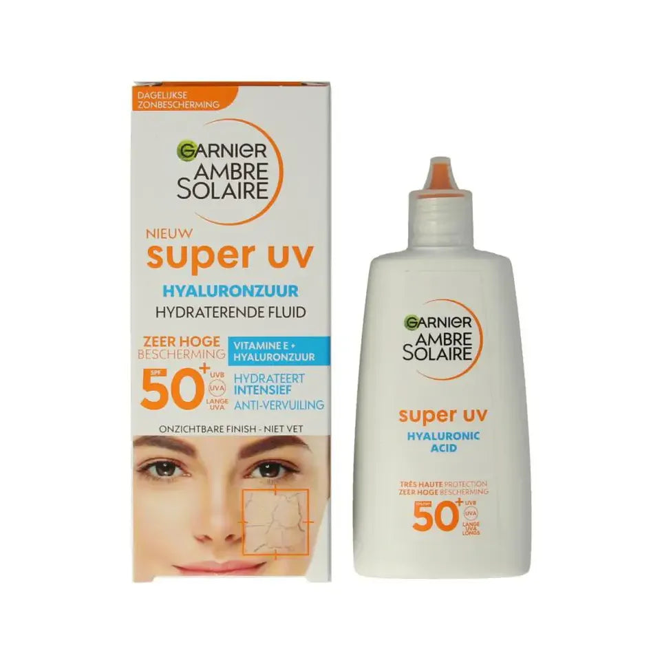 Garnier Ambre Solaire Fluid hyaluronzuur super UV SPF50+ 40 ml
