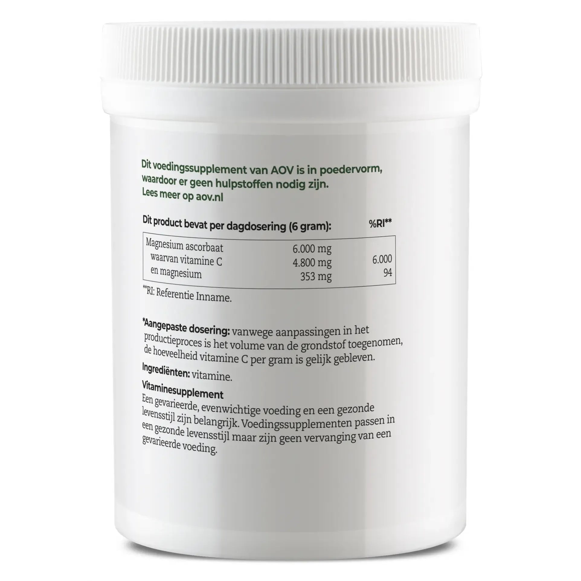 AOV 332 Vitamine C magnesium ascorbaat 250 gram