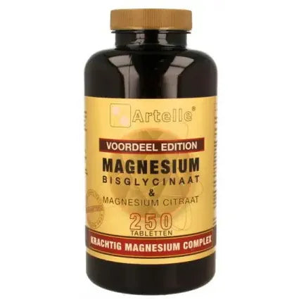 Artelle Magnesium bisglycinaat & citraat 250 tabletten