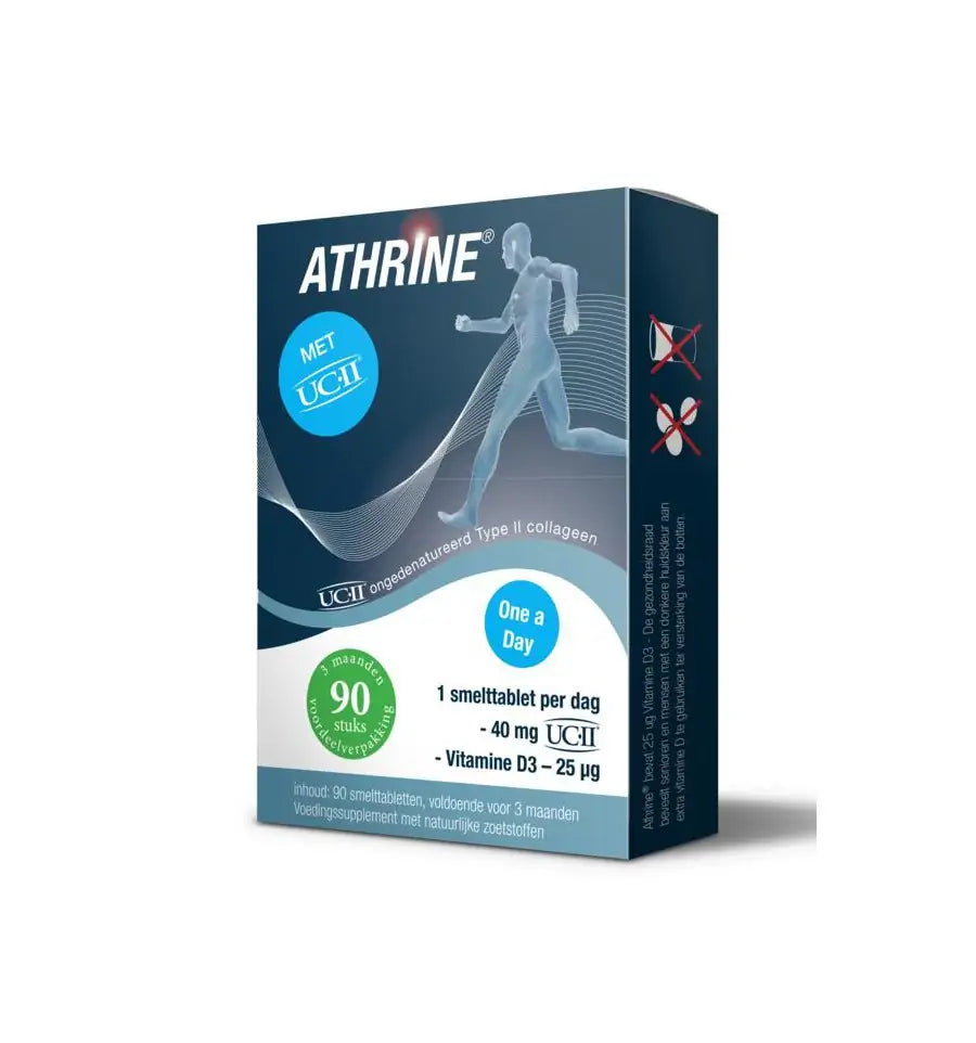 Athrine UC-II en Vitamine D3 90 smelttabletten