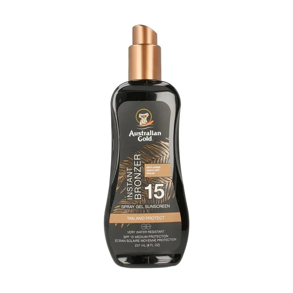 Australian Gold spray gel met bronzer spf15 237 ml